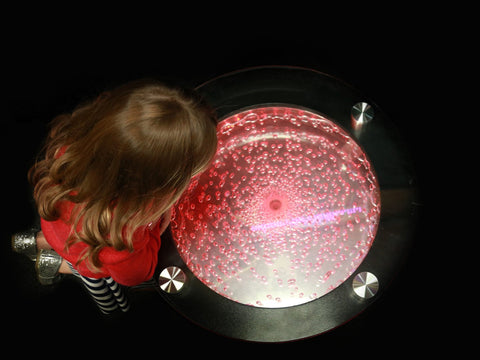 Lumina Bubble Table Round-Novelty Lighting-AllSensory,Bubble Tubes,Calming & Anxiety,Chill Out Area,Coffee table,Helps With,Home Bubble Tubes & Walls,Lumina,Playlearn,Sensory Light Up Toys,Sensory Room Furniture,Sensory Seeking,Stock,Visual Sensory Toys-Learning SPACE