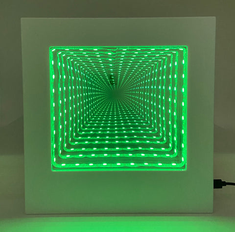 Lumina Colour Changing Square Tunnel Infinity Lamp-Blind & Visually Impaired,Infinity mirror,Lumina,Playlearn,Sensory Mirrors,Visual Fun,Visual Sensory Toys-Learning SPACE
