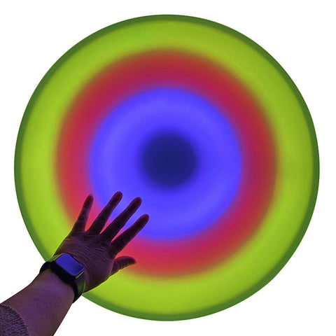 Lumina Interactive Round Wall & Floor Tile with Adapter 50cm-AllSensory,Chill Out Area,Discontinued,Lumina,Playlearn,Sensory Floor Tiles,Sensory Flooring,Sensory Light Up Toys,Sensory Wall Panels & Accessories,Stock,Visual Sensory Toys-Learning SPACE