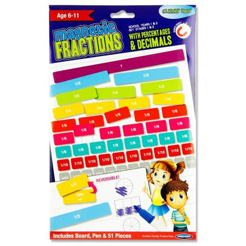 Magnetic Fractions - Percentages And Decimal Set-Clever Kidz,Early Years Maths,Fractions Decimals & Percentages,Maths,Maths Toys,Primary Maths,S.T.E.M-Learning SPACE