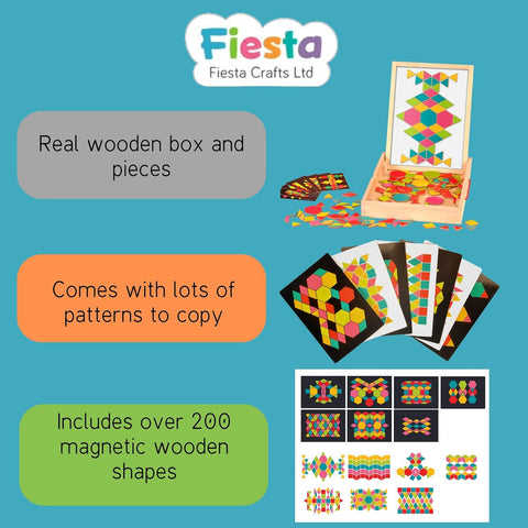 Magnetic Patterns Wooden Activity Box-Dementia,Memory Pattern & Sequencing,Shape & Space & Measure-Learning SPACE