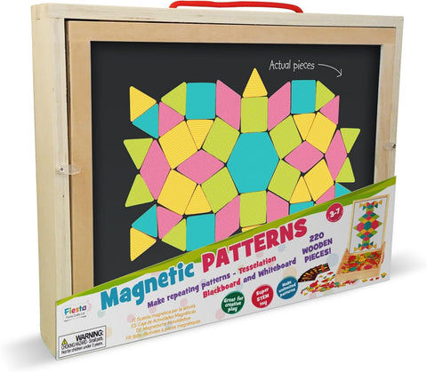 Magnetic Patterns Wooden Activity Box-Dementia, Featured, Memory Pattern & Sequencing, Shape & Space & Measure-Learning SPACE