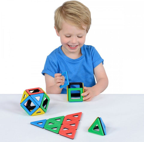 Magnetic Polydron Set - 32 Pieces-Engineering & Construction,Maths,Polydron,Primary Maths,S.T.E.M,Shape & Space & Measure,Stock-Learning SPACE