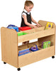 Maple Mobile Double Decker Storage-Calmer Classrooms,Classroom Displays,Dropship,Helps With,Storage,Trolleys,Wellbeing Furniture-Learning SPACE