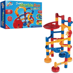 Marble Run - Super Set: 60-Piece Building Fun for Kids-Additional Need,Cause & Effect Toys,Engineering & Construction,Fine Motor Skills,Galt,Gifts for 5-7 Years Old,Learning Activity Kits,Maths,Primary Maths,S.T.E.M,Shape & Space & Measure,Stacking Toys & Sorting Toys,Stock,Tracking & Bead Frames-Learning SPACE