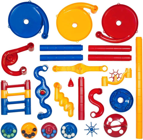 Marble Run - Super Set: 60-Piece Building Fun for Kids-Additional Need,Cause & Effect Toys,Engineering & Construction,Fine Motor Skills,Galt,Gifts for 5-7 Years Old,Learning Activity Kits,Maths,Primary Maths,S.T.E.M,Shape & Space & Measure,Stacking Toys & Sorting Toys,Stock,Tracking & Bead Frames-Learning SPACE
