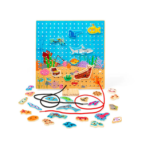 Marine Lace-A-Shape-Bigjigs Toys,Early years Games & Toys,Fine Motor Skills,Games & Toys,Lacing,SCOTEXCEL-Learning SPACE