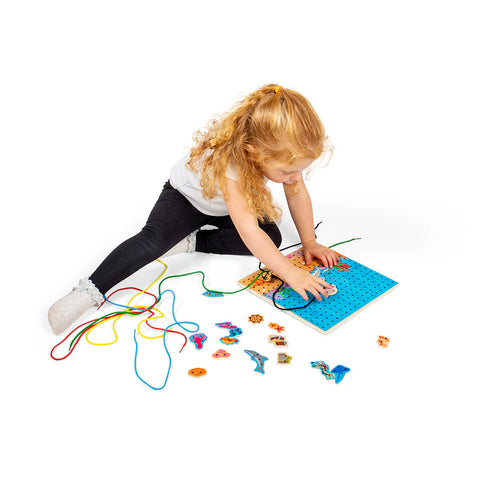 Marine Lace-A-Shape-Bigjigs Toys,Early years Games & Toys,Fine Motor Skills,Games & Toys,Lacing,SCOTEXCEL-Learning SPACE