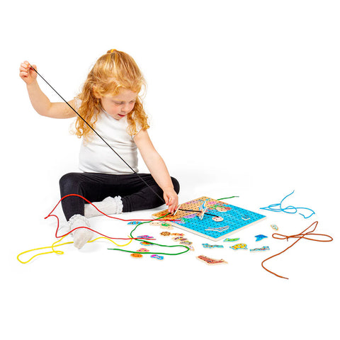 Marine Lace-A-Shape-Bigjigs Toys,Early years Games & Toys,Fine Motor Skills,Games & Toys,Lacing,SCOTEXCEL-Learning SPACE