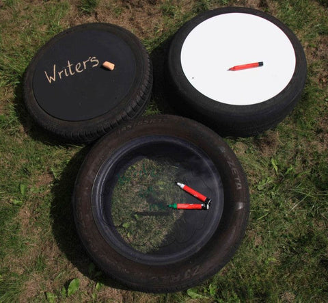 Mark-Maker Tyre Top Set (3Pk)-Cosy Direct,Drawing & Easels,Forest School & Outdoor Garden Equipment,Outdoor Play-Learning SPACE
