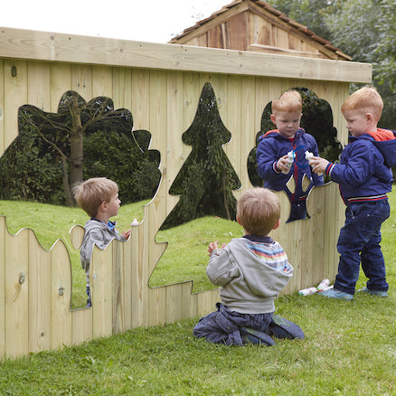 Mark Making Mirror Trees, for Playgrounds and Sensory Rooms-AllSensory, Nature, Nature Learning Environment, Nature Sensory Room, Playground Equipment, Playground Wall Art & Signs, Sensory Mirrors, Sensory Wall Panels & Accessories, TTS Toys-Learning SPACE