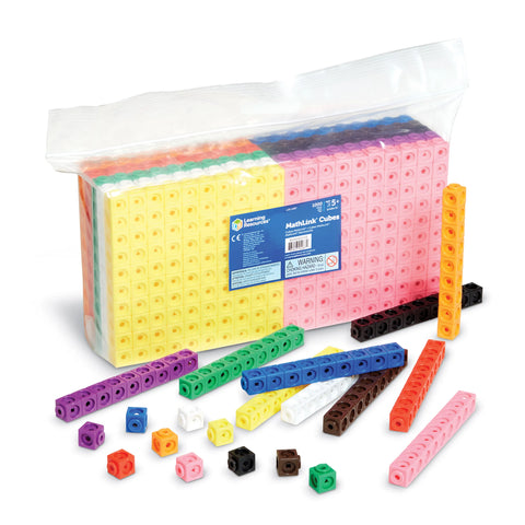 MathLink Cubes (Set of 100 or 1000)-Addition & Subtraction,Counting Numbers & Colour,Early Years Maths,Learning Resources,Maths,Multiplication & Division,Primary Maths,Stacking Toys & Sorting Toys,Stock,Tactile Toys & Books-Set Of 1000-LER4287-Learning SPACE