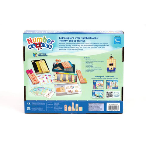 MathLink® Cubes Numberblocks® 21-30 Activity Set-Dyscalculia,Early Years Maths,Learning Activity Kits,Learning Resources,Maths,Maths Toys-Learning SPACE