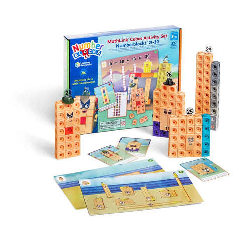 MathLink® Cubes Numberblocks® 21-30 Activity Set-Dyscalculia,Early Years Maths,Learning Activity Kits,Learning Resources,Maths,Maths Toys-Learning SPACE