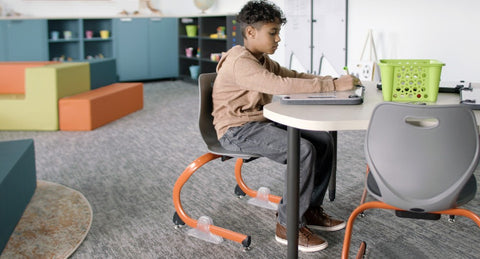 Medium Intellect Wave Rocker Chair - Chrome Surfs Up PRE ORDER -MARCH-Classroom Chairs,Intellect,KI Europe,Movement Chairs & Accessories,Rocking,Seating,Vestibular,Wellbeing Furniture-Learning SPACE