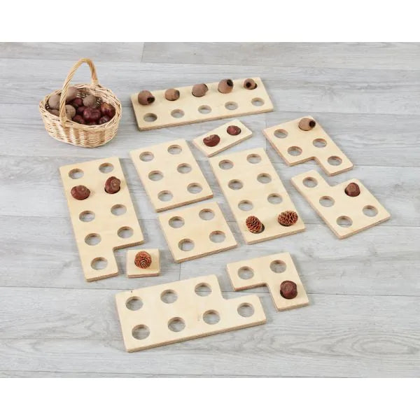 Medium Sized Wooden Tensframes (11Pk)-Cosy Direct,Maths,Primary Maths,Stacking Toys & Sorting Toys,Wooden Toys-Learning SPACE