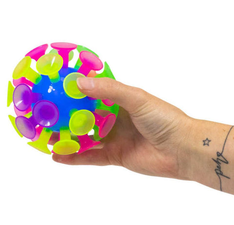 Mega Light Up Sucker Ball-Fidget,Games & Toys,Sensory Balls,Sensory Light Up Toys,Squishing Fidget,Stocking Stuffers,Visual Sensory Toys-Learning SPACE