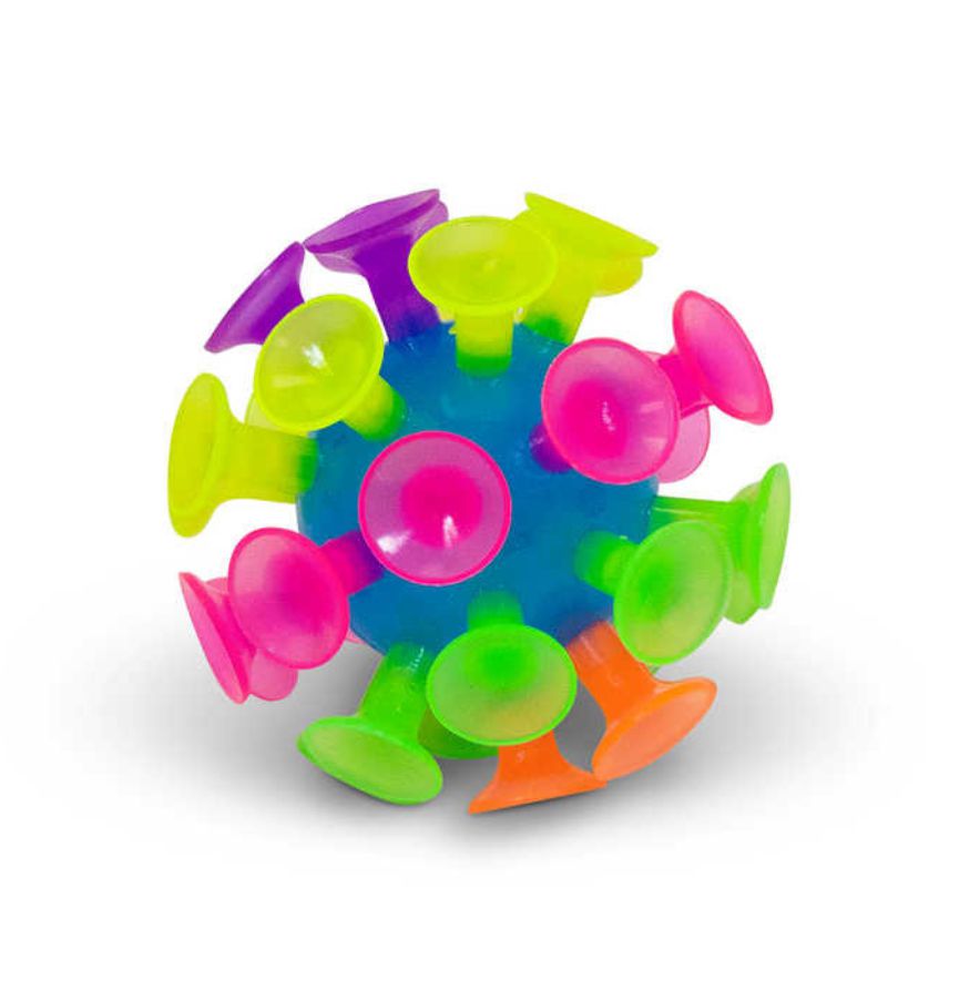 Mega Light Up Sucker Ball-Fidget,Games & Toys,Sensory Balls,Sensory Light Up Toys,Squishing Fidget,Stocking Stuffers,Visual Sensory Toys-Learning SPACE