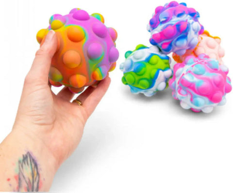 Mega Push Popper Fidget Ball 10cm-ADD/ADHD,Calmer Classrooms,Calming & Anxiety,Cause & Effect Toys,Fidget,Helps With,Neuro Diversity,Push Popper,Stocking Stuffers,Stress Relief,Tobar Toys,Toys for Anxiety-Learning SPACE