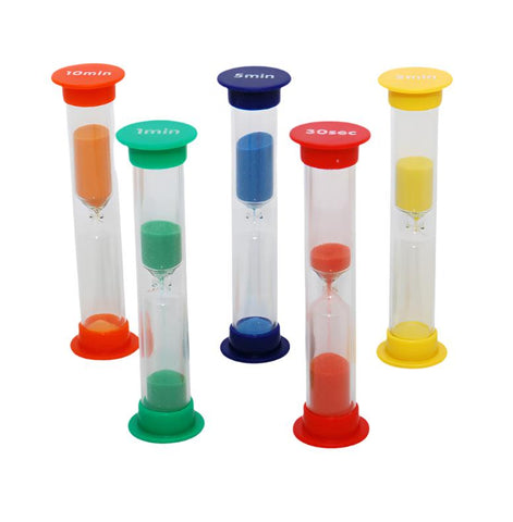 Midi Sand Timers - Pk5-Calming & Anxiety,Sand Timers & Timers,Schedules & Routines,SCOTEXCEL,TickiT,Transitions and Routines,Visual Sensory Toys-Learning SPACE