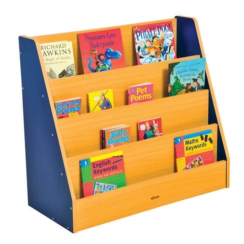 Milan Book Display Units-Bookcases,Classroom Displays,Classroom Furniture,Dropship,Milan,Shelves,Storage,Storage Bins & Baskets,Wellbeing Furniture-Blue-KB1-ML020-08/BLUE-Learning SPACE