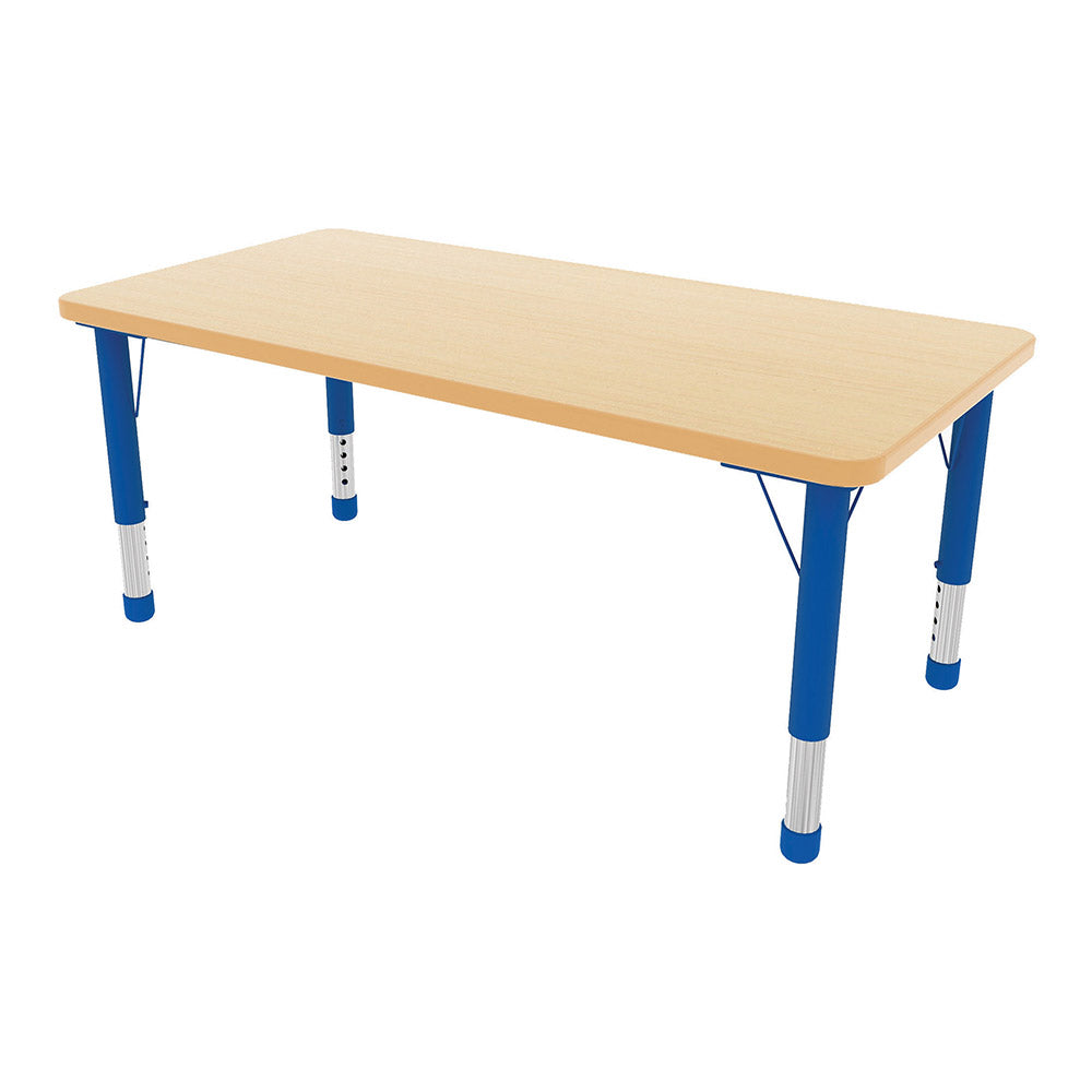 Milan Rectangular Tables - 6 or 8 Seater-Classroom Table, Furniture, Height Adjustable, Profile Education, Rectangular, Table, Wellbeing Furniture-Blue-6 - Seater-KB4-ML202-08-Learning SPACE