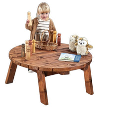 Mini Activity Play Table - (H)40cm - Includes a FREE Tuff Tray-Classroom Furniture,Coffee table,Cosy Direct,Dining Furniture,Furniture,Library Furniture,Outdoor Furniture,Round,Sensory Room Furniture,Table,Tuff Tray,Wellbeing Furniture,Wooden Table-Learning SPACE