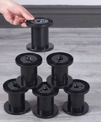 Mini Black Cable Drums (10Pk)-Cosy Direct,Engineering & Construction,Farms & Construction,Imaginative Play,Primary Maths,Stacking Toys & Sorting Toys-Learning SPACE