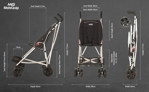 MobiQuip XL Disability Pushchair-Adapted Outdoor play,Dropship,Specialised Prams Walkers & Seating-Learning SPACE