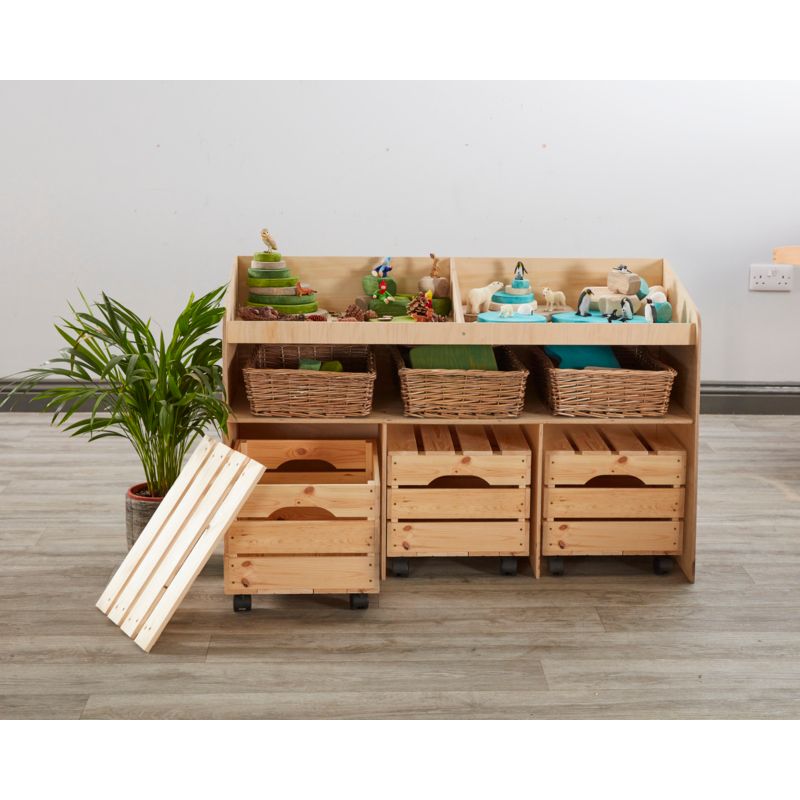 Mobile Crates & Toppers (3Pk)-Cosy Direct,Storage,Trolleys,Wellbeing Furniture-Learning SPACE