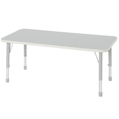 Modern Thrifty Rectangular Table - 4/6/8 Seater Options-Classroom Table,Dropship,Furniture,Height Adjustable,Profile Education,Rectangular,Table,Thrifty,Wellbeing Furniture-6 - Seater-KB4-LT202GREY-Learning SPACE