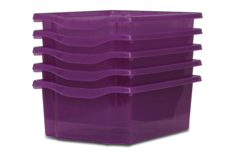 Monarch Trays Multi Packs-Dropship,Monarch UK,Trays-Double (5 Pack)-Violet Tint-MT002SET5CVIOLETTINT-Learning SPACE