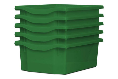 Monarch Trays Multi Packs-Dropship,Monarch UK,Trays-Double (5 Pack)-Green-MT002SET5CGREEN-Learning SPACE