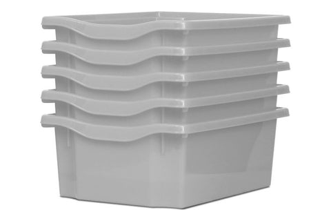 Monarch Trays Multi Packs-Dropship,Monarch UK,Trays-Double (5 Pack)-Light Grey-MT002SET5CLGTGREY-Learning SPACE