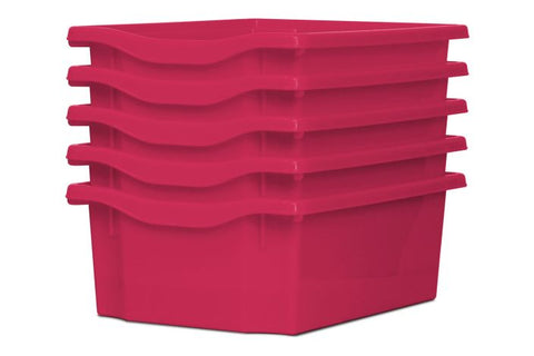 Monarch Trays Multi Packs-Dropship,Monarch UK,Trays-Double (5 Pack)-Pink-MT002SET5CPINK-Learning SPACE