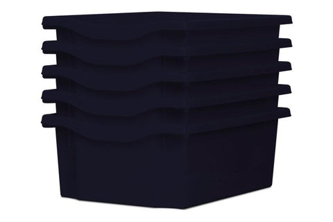 Monarch Trays Multi Packs-Dropship,Monarch UK,Trays-Double (5 Pack)-Dark Blue-MT002SET5CDARKBLUE-Learning SPACE