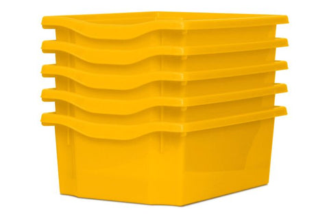 Monarch Trays Multi Packs-Dropship,Monarch UK,Trays-Double (5 Pack)-Yellow-MT002SET5CYELLOW-Learning SPACE