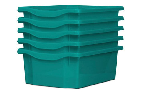 Monarch Trays Multi Packs-Dropship,Monarch UK,Trays-Double (5 Pack)-Turquoise-MT002SET5CTURQ-Learning SPACE
