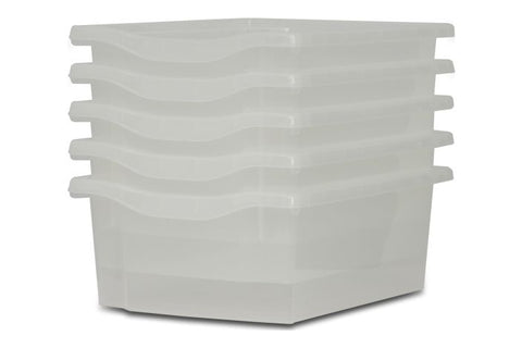 Monarch Trays Multi Packs-Dropship,Monarch UK,Trays-Double (5 Pack)-Translucent-MT002SET5CTRANS-Learning SPACE