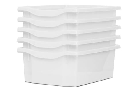 Monarch Trays Multi Packs-Dropship,Monarch UK,Trays-Double (5 Pack)-White-MT002SET5CWHITE-Learning SPACE