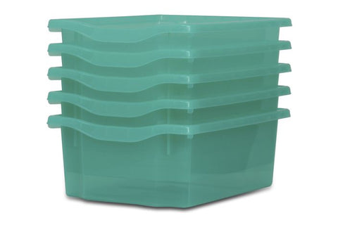 Monarch Trays Multi Packs-Dropship,Monarch UK,Trays-Double (5 Pack)-Aqua Tint-MT002SET5CAQUAGREEN-Learning SPACE