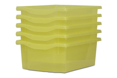 Monarch Trays Multi Packs-Dropship,Monarch UK,Trays-Double (5 Pack)-Citron Tint-MT002SET5CCITRONTINT-Learning SPACE