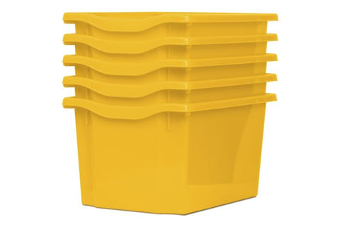 Monarch Trays Multi Packs-Dropship,Monarch UK,Trays-Triple (5 Pack)-Yellow-MT003SET5CYELLOW-Learning SPACE