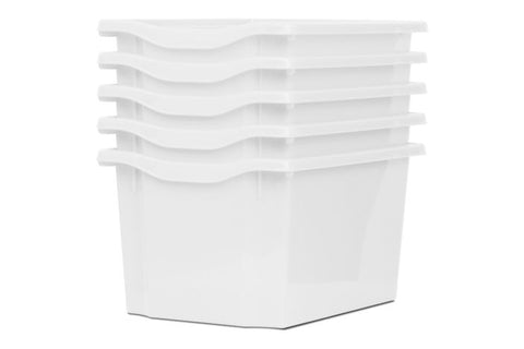 Monarch Trays Multi Packs-Dropship,Monarch UK,Trays-Triple (5 Pack)-White-MT003SET5CWHITE-Learning SPACE