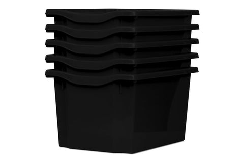 Monarch Trays Multi Packs-Dropship,Monarch UK,Trays-Triple (5 Pack)-Black-MT003SET5CBLACK-Learning SPACE