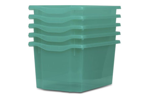 Monarch Trays Multi Packs-Dropship,Monarch UK,Trays-Triple (5 Pack)-Aqua Tint-MT003SET5CAQUAGREEN-Learning SPACE