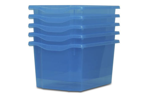 Monarch Trays Multi Packs-Dropship,Monarch UK,Trays-Triple (5 Pack)-Blue Tint-MT003SET5CSKYBLUETINT-Learning SPACE