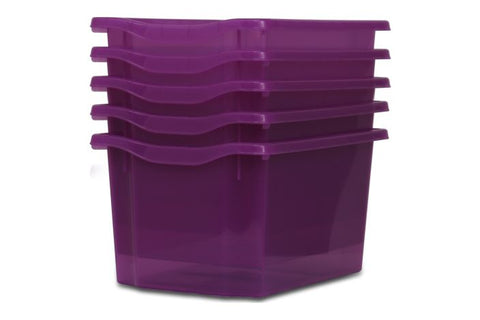 Monarch Trays Multi Packs-Dropship,Monarch UK,Trays-Triple (5 Pack)-Violet Tint-MT003SET5CVIOLETTINT-Learning SPACE