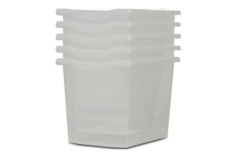 Monarch Trays Multi Packs-Dropship,Monarch UK,Trays-Quad (5 Pack)-Translucent-MT004SET5CTRANS-Learning SPACE