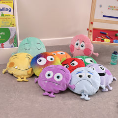 Monster Emotions Cushions (10 Pack)-Additional Need,Bean Bags & Cushions,Bullying,Calmer Classrooms,Calming & Anxiety,Classroom Packs,Cushions,Dropship,Eden Learning Spaces,Emotions & Self Esteem,excell2,Helps With,Nurture Room,Plush,PSHE,Social Emotional Learning,Social Stories & Games & Social Skills,Stock,Wellbeing Furniture-Learning SPACE